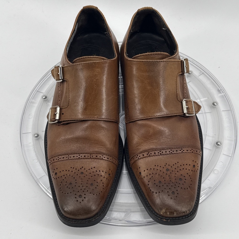 To Boot New York Adam Derrick Italian Cognac Brown Leather Wingtip Oxfords 7